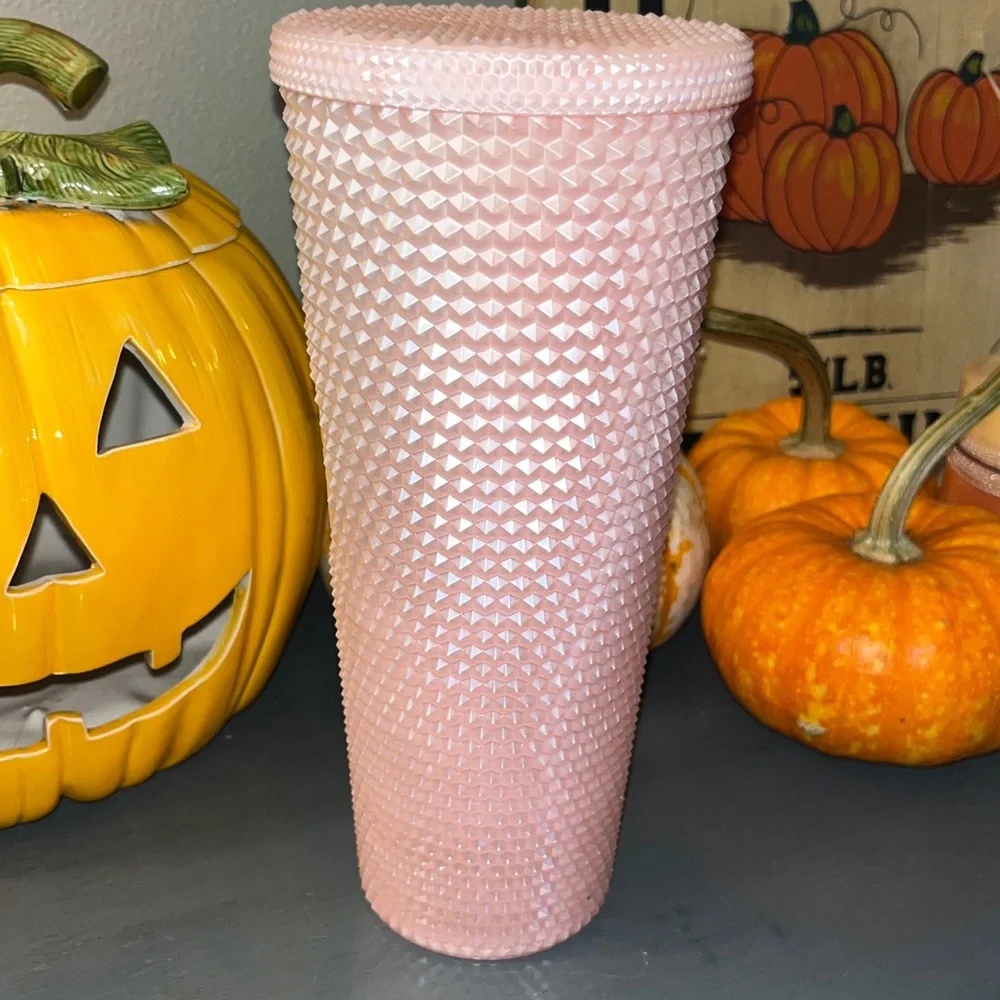 Starbucks 2024 24oz Summer Pink Pearl Bling Tumbler EUC